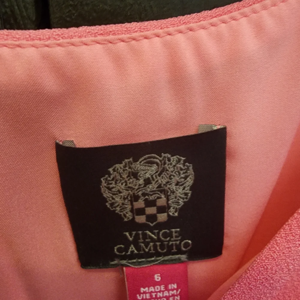 Vince Camuto Hot Pink Puff Sleeve Cutout Dress - Picture 2 of 4